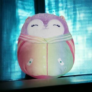 Squishmallows 8" Sydnee Squirrel Pajamas Purple Stuffed Animal